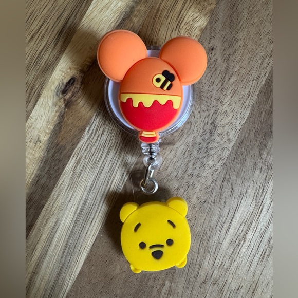 Disney Accessories - Disney Winnie the Pooh Retractable Badge Clip ID Holder
